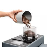 De'Longhi Rivelia Pebble Grey koffiemachine - bonenreservoir