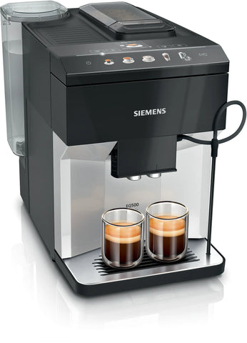 Siemens EQ.500 Classic - Daglicht Zilver Piano Black - TP511R01 met €54 gratis koffie