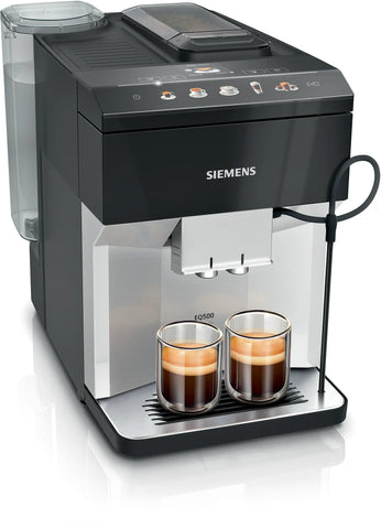 Siemens EQ.500 Classic - Daglicht zilver piano black - TP515R01 met €54 gratis koffie én €70 cashback